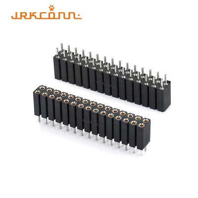 China Double Row 1000V 2.54 Mm Pitch Connector Machined Female Header Long Pins Tube Packing for sale