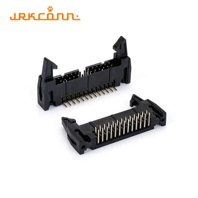 China 1.27mm 2.0mm  2.54mm Ejector Header Right Angle Shrouded Pin Header RA Dual Row for sale