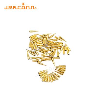 China Machined Screw Pins 6.5mm Gold Plating Brass Pin Terminal Connectors for sale