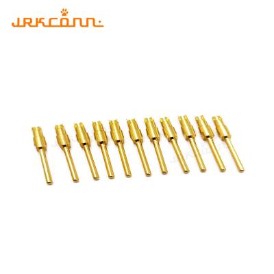 China Brass Spring Contact Probes Machined Connector Head Pins Gold Plated for sale