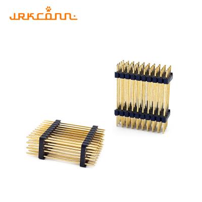 China 180 Degree Round Female Pin Header Four Rows Through Hole Surface Mount Female Header for sale