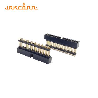 China Customized Pitch 2mm Idc Box Header Connector Idc Double Layer 180 Degree Pcb Header Connector for sale