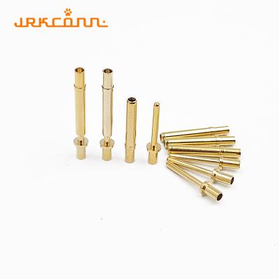 China High Current Gold Plated Screw Pin Crown Spring  Male And Female Pin for sale