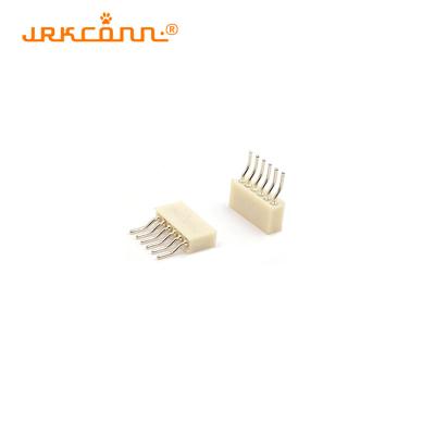 China Female 1.27mm Pitch 6 Pin Header Connector White Insulator  Round Pin Header for sale