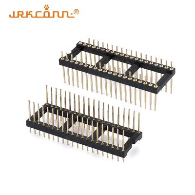 China 15.24mm Row Space IC Socket Connector Goldplattiert 180 Grad Männlicher Pin Header Connector zu verkaufen