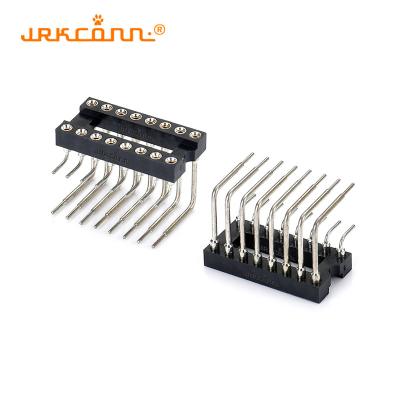 Cina Pinta 2,54mm Socket IC Tipo 2X8Pin Socket IC Machined angolo retto Female Header in vendita