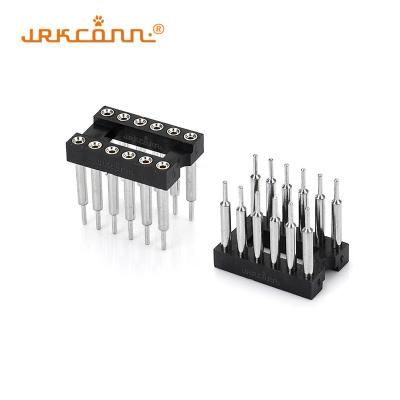 Cina 2X6P Dip Ic Sockets Connectors L13.7mm H3.0mm 6 a 64P Pcb Mount Header in vendita