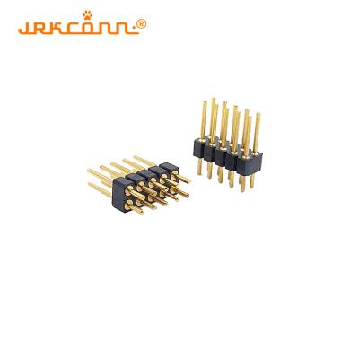 Chine 10 broches 2.0 mm connecteur d'en-tête à hauteur de 180 degrés double rangée de broche d'en-tête de cuivre terminal en alliage à vendre