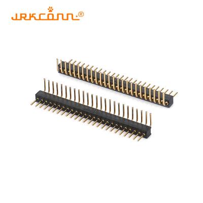 China Rechthoek goudplatering 1,27 mm Pitch Header Male Pin Header Single Row Header Connector Te koop