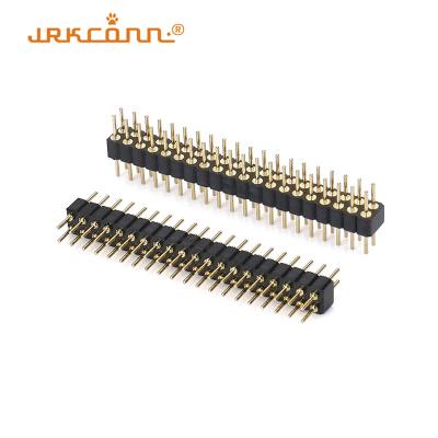 China Straight Dip Type Round Pin Header Connectors 2X20 Multi Pin Connector for sale