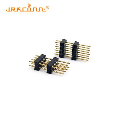 China Double Plastic ST 2.54mm Pitch  8 Pin Female Header 180degree Round Hole for sale