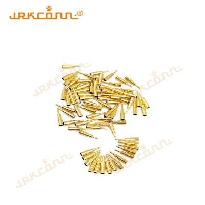 China Machined Screw Pins 6.5mm Gold Plating Brass Pin Terminal Connectors for sale