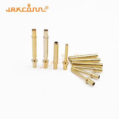 China High Current Gold Plated Screw Pin Crown Spring  Male And Female Pin for sale