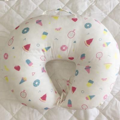 China Anti-Apnea Beautiful Pattern High Quality Soft Pink Baby Care Pillow With Removable Cover for sale