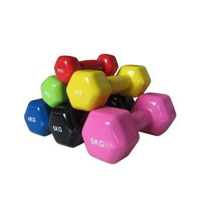 China Home Use Portable Colorful Gym Fitness Plastic Dip Dumbbell Strength Training for sale