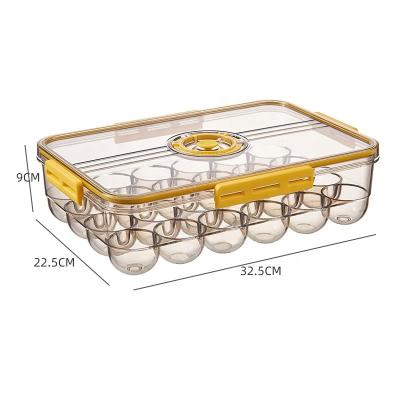 China Plastic Stackable Freshness Preservation Kitchen Fridge Organizer Eggs Storage Box for sale