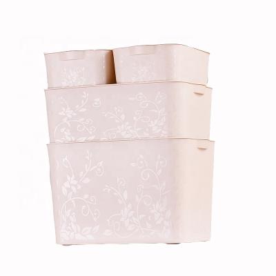 China Factory Direct Supply Viable High Quality Clothes Sundries Toys Plastic Storage Box Set for sale