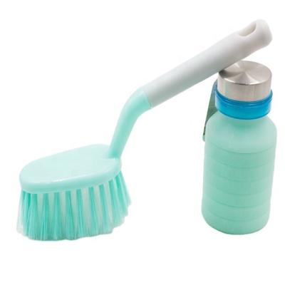 China Best viable selling long handle bathtub&kitchen cleaning brush plastic cleaning brush dish scrub tools for sale