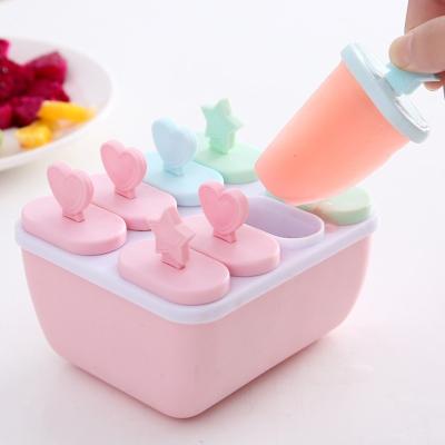 China Creative Round PP 6 Grid Ice Cream Mold/DIY Popsicle Molds/Square Popsicle Molds for sale