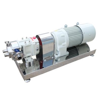 China Transport Transfer Chocolate Cheese Butter High Viscosity Food Sheet Pump 304/316l Heating Rotary Lobe Pump for sale