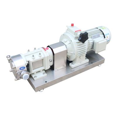 China Large Flow Infinitely Variable Rotary Stainless Steel Three-Blade Cam Pump Speed ​​Control Honey Transport Pump for sale