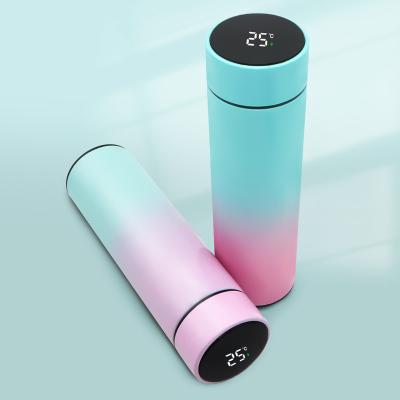 China 17 oz Led Display Smart Bottle Stainless Steel Vacuum Insulated Flask Thermos Water Bottle for sale