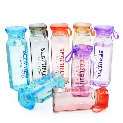 China Portable Leak-proof Clear Crystal Juice Drinkware High Borosilicate Glass Drink Water Bottle for sale