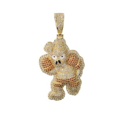 China Wholesale Hiphop MEN&'S Hip Hop Cartoon Diamond Pendant Customize Hiphop Pendants for sale