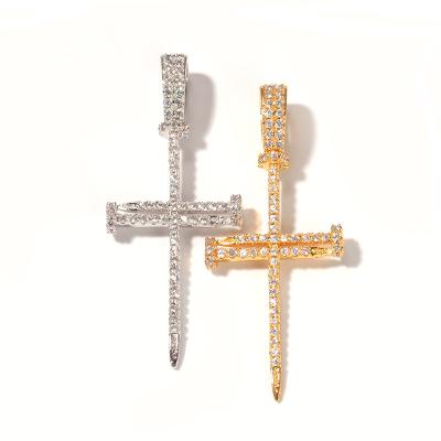 China Unique Hiphop Stud Cross Pendant Iced Out Hip Hop Pendant for sale