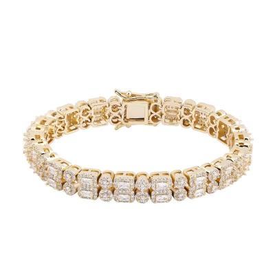 China HIP HOP Hip Hop Jewelry Iced Out Double Row CZ Tennis Bracelet for sale