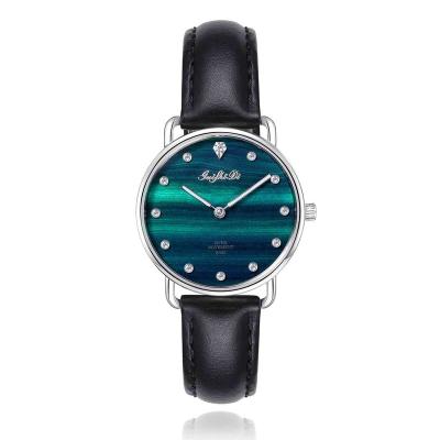 China Bestselling Water Resistant Ladies Watch Elegant Design Diamond Simple Women Watch Quartz Genuine Leather Waterproof Wristwatches For Women for sale