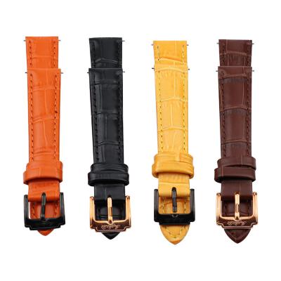 China Luxury Genuine Cowhide Leather Strap Watch Quality Genuine Cowhide Leather Watchband Women Men Watch Band Strap for sale