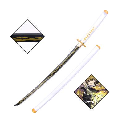 China Japan Handmade Version Carbon Steel Demon Slayer Cosplay Agatsuma Zenitsu Pointed Sword for sale