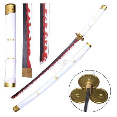 China Hot Selling One Piece Sword White Color Zoro Blade Anime Red Sword BAMBOO Manga Cosplay Sword for sale