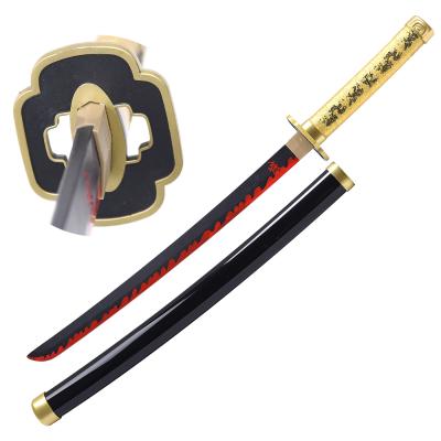 China Anime BAMBOO Sword Tsugikuni Yoriichi Demon Slayer Cosplay Wakizashi Wooden Sword Manga Sword for sale