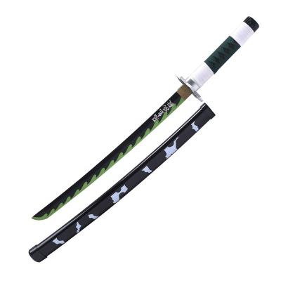 China Wakizashi Wooden Replica Sword Anime Shinazugawa Genya Comic Demon Slayer Sword for sale