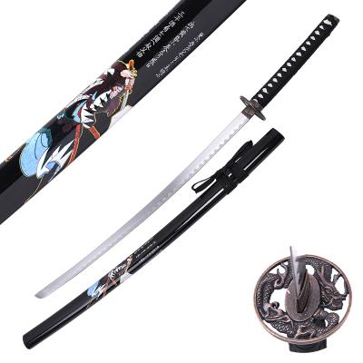 China Carbon steel cosplay blades japan round dragon sword samurai model for sale