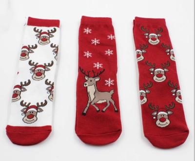 China Antibacterial Funny Christmas Socks With PS Ball Wrapping , Designer Christmas Socks for sale