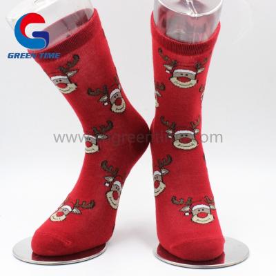 China Hot Sale New Design QUICK DRY Custom Printing Jacquard Crew Ankle Christmas Socks for sale