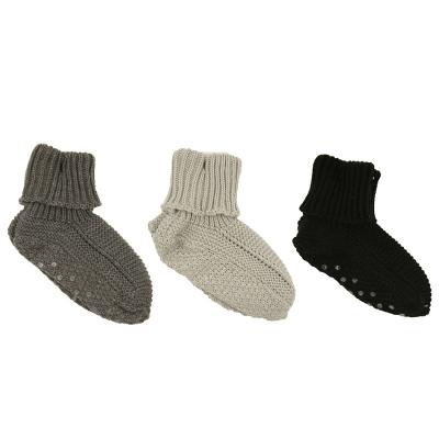 China Breathable Custom Knitted Warm Indoor Home Slipper Fuzzy Floor Socks With Non Winter Fleece Ankle Slipper for sale