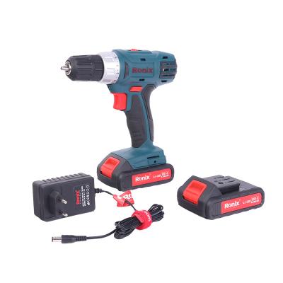 China Ronix Model 8014 Lithium Battery 14V Electric Power Impact Driver Cordless Hammer Portable Drill for sale