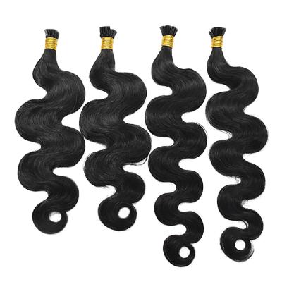 China Other Human Remy Keratin i Tip Double Drawn Brazilian Hair Extensions for sale