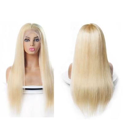 China Directly 2021 Hot Selling Wholesale Honey Blonde 613 Full Lace Wig Human Hair, Virgin Blonde Straight 613 Wig for sale