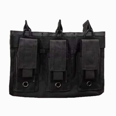 China NATIONAL black nylon magazine pouch 3 in 1 triple rifle magazine pouch with gun magazine pouch for wholesale for sale