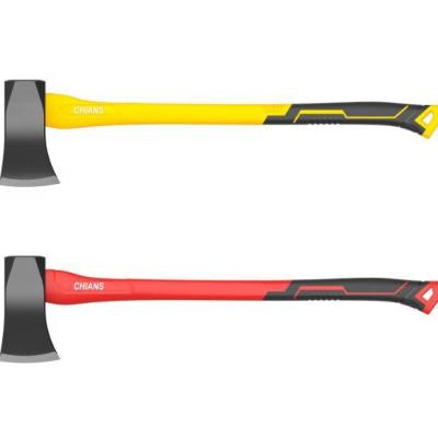 China Power 45# Power Forge Ax Fire Plastic Outdoor Felling Cladded Handle for sale