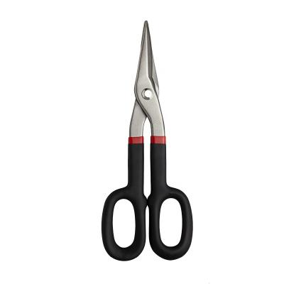 China Eco-Friendly Factory Wholesale Multiple Works Tin Snips Carbon Steel 10 Inch American Iron Sharp-nosed Scissors for sale