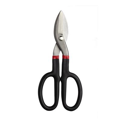 China Wholesale Price Eco-Friendly Carbon Steel Straight Style Snips Larger Handle Tin Snips for sale