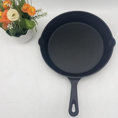 China Large Disposable Cast Iron Steak Frying Pan Disposable Round Bread Fry Dish Removable KitchenFrying Casserole for sale