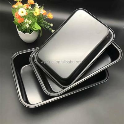 China Non Carbon Steel Disposable Roasting Tray Stick Baking Bakeware Set Happy Birthday Cake Molds for sale