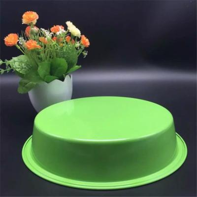 China Disposable Flat Round Pizza Pan Non - Stick Carbon Steel Cake Mold for sale